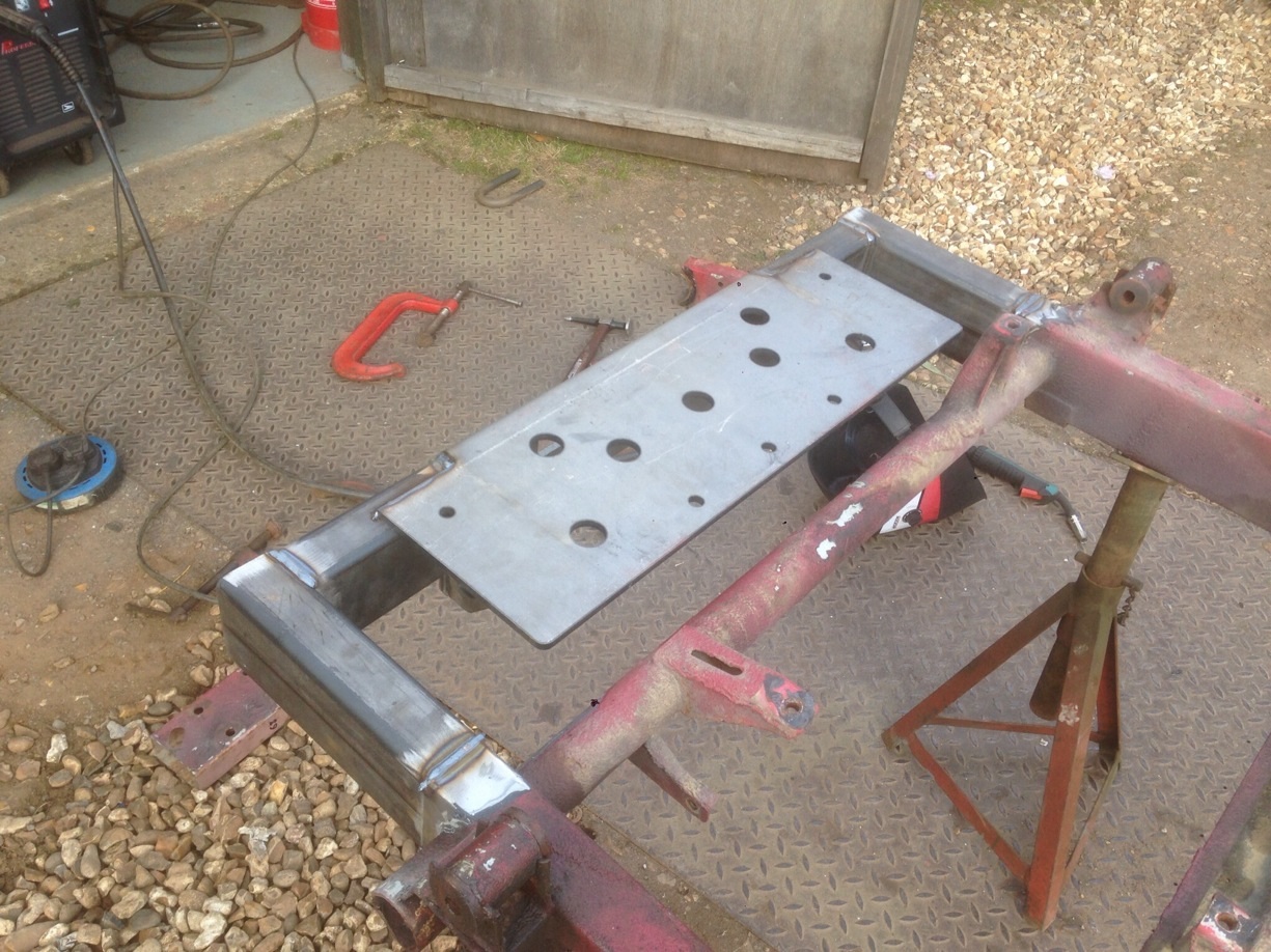 Tray is made from 8mm plate